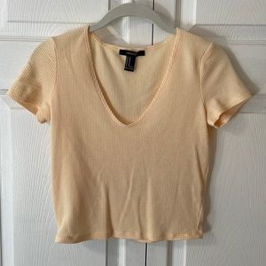 Forever 21 Yellow Crop top